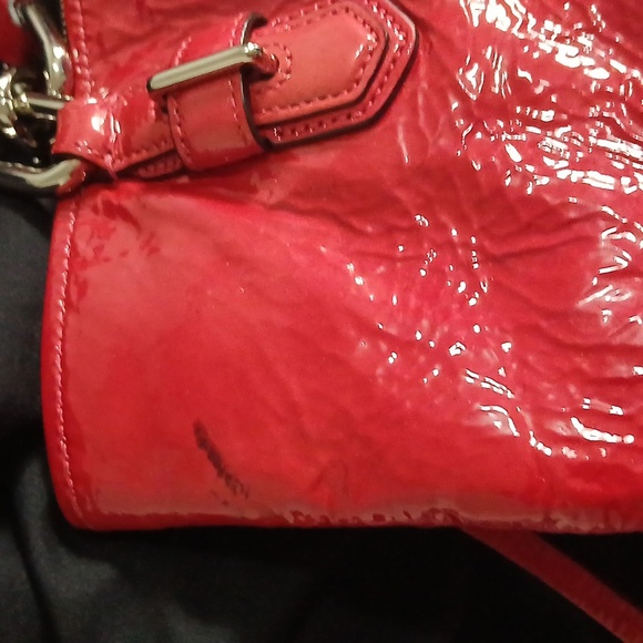 Coach “Chelsea Jayden” 18960 Patent Leather Bag  With Wristlet– Cherry Red 💋✨ - Picture 4 of 8